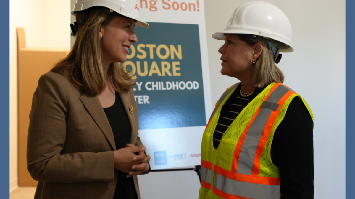 Rep. Scholten at Boston Square Early Childhood Center