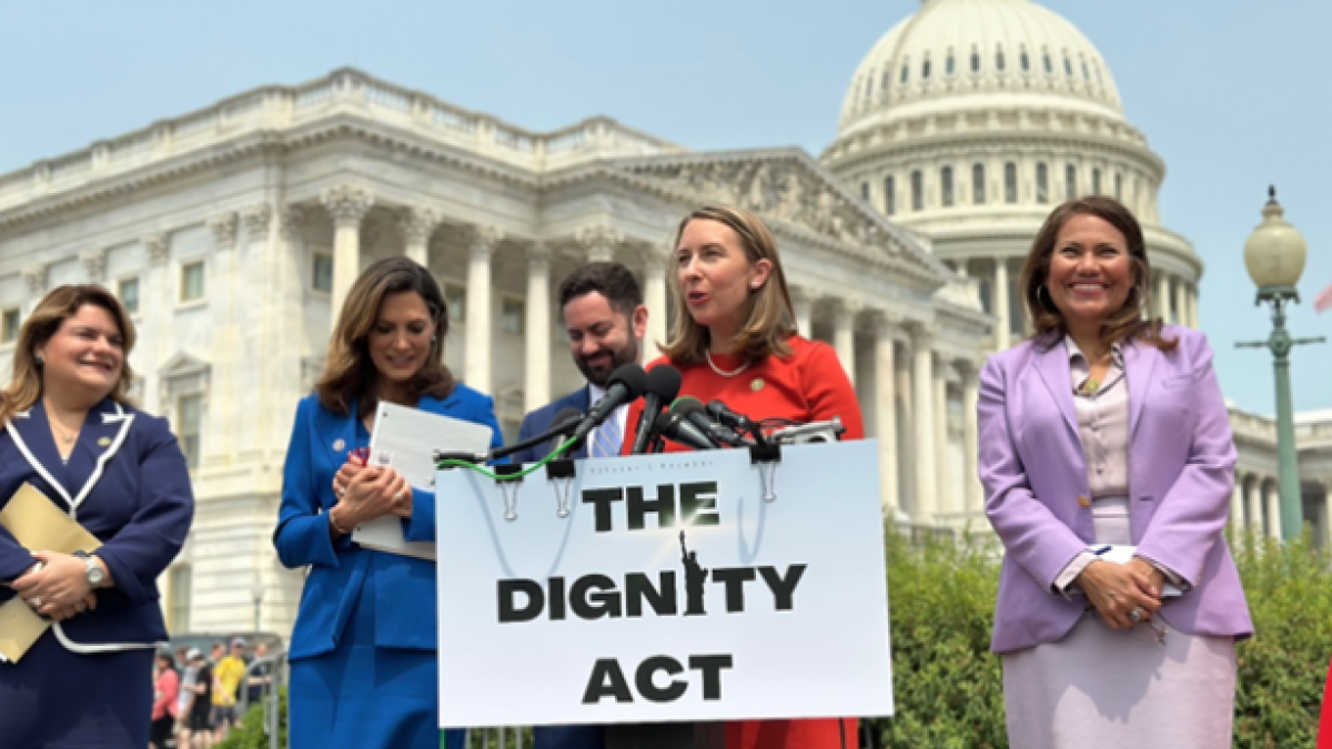 Rep. Scholten speaks at Dignity Act presser