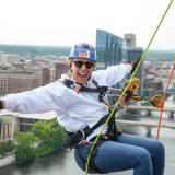 Congresswoman Scholten Repels off of a building for charity